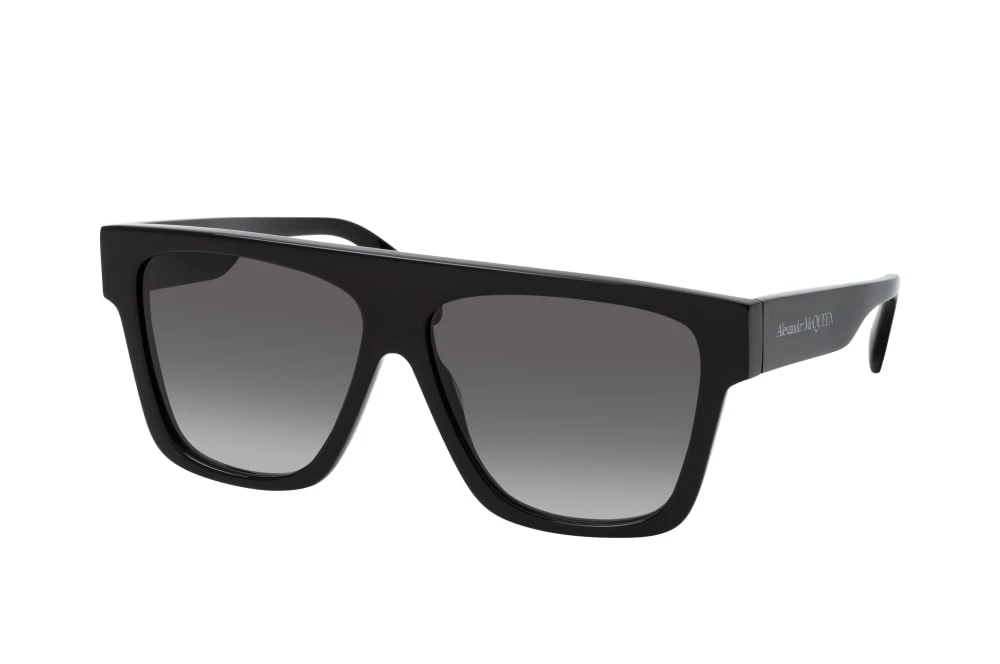 Alexander McQueen AM 0302S 001 BLACK-BLACK-GREY 1 Alexander McQueen AM 0302S 001 BLACK-BLACK-GREY