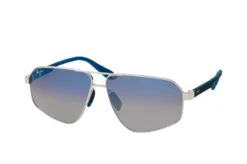 Maui Jim MJ 0620S 17 Shiny Silver W/Dark Blue