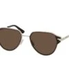 Bottega Veneta BV 1271S 004 SILVER-SILVER-BROWN