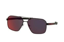 Prada Linea Rossa PS 55WS 1BO10A MATTE BLACK MIRROR